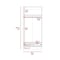 Tuhome Ambery 180 Armoire, Two Shelves, Double Door, Metal Rod, One Drawer, Light Gray CLZ5945 - alternate 2